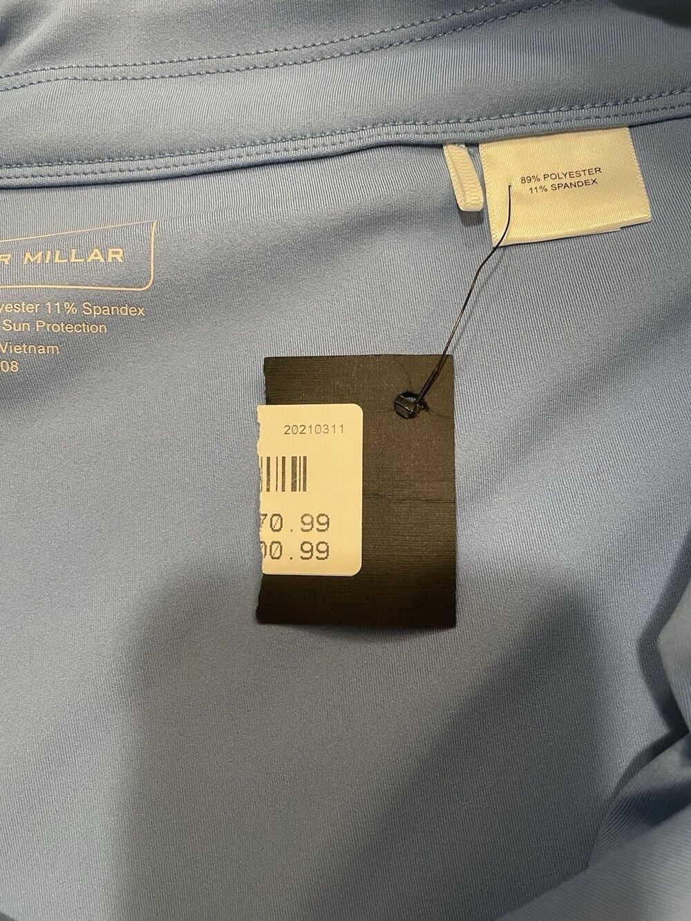 Peter Millar Skort Women L Alice Petal Hem Golf Blue White Stripe UPF 50 NWT - Picture 7 of 11